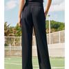 Anta Retro Comfortable Simple Fashion Versatile Loose Straight Leg Knitted Sports Pants Women Bottoms Basic-Black 162528323-2