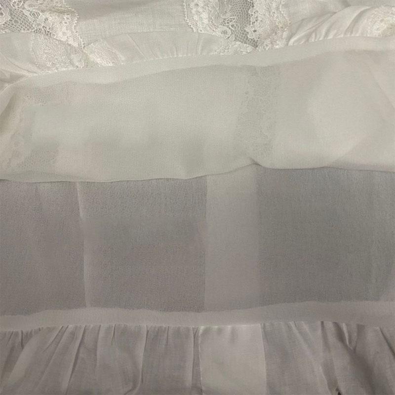 Koreanische Mode Spitze Patchwork O-Ausschnitt Weiß Pullover Blusen Sommer Lässig Damenbekleidung Laternenärmel Locker Alleskönner Hemd