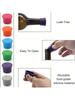 6pcs Reusable Silicone Wine Stoppers, Beer Bottle Caps, Wine Preservers, Easy To Clean, Non-Leak Wine Bottle Seal Accessories