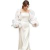 Elegant Puff Wedding Arm Sleeves Evening Dress Decor Fairy Sleeves Bride Detachable Sleeves  Show