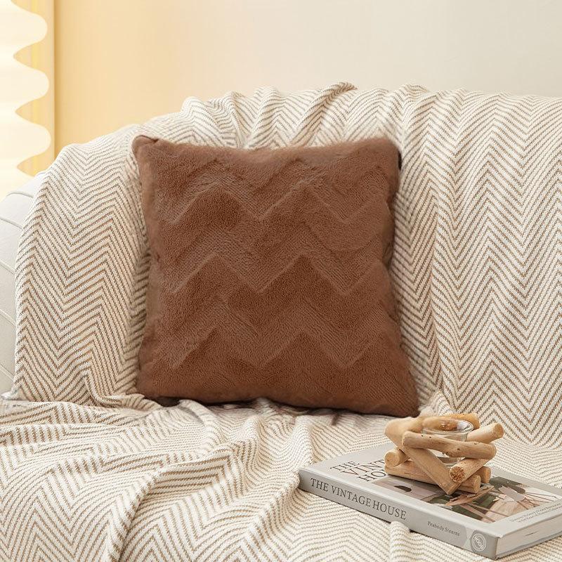 Plush Throw Pillow Covers For Sofa Square Cushion Cover Bed Living Room Plush Sleep Pillow Case Cotton Home Decor