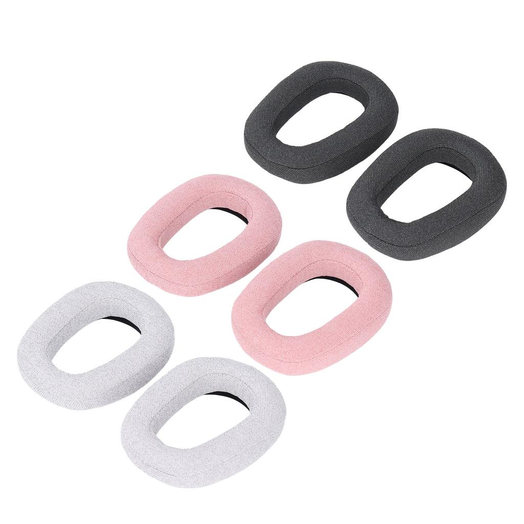 2pcs Replacement Ear Pads Professional Noise Insulation Breathable Cotton Linen Fabric Memory Foam S