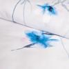 Cotton Bedding 220x200 Satin COTTON Light with Pastel Blue Flowers
