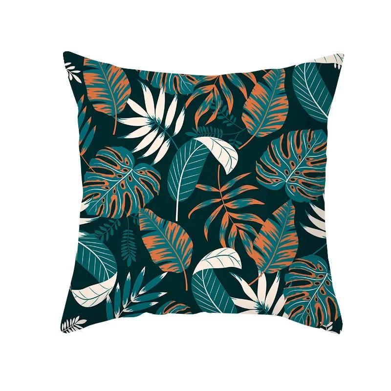 Letní rostlinný list povlak na polštář barevný polyesterový povlak na polštář zvířecí dekorace pohovka domov