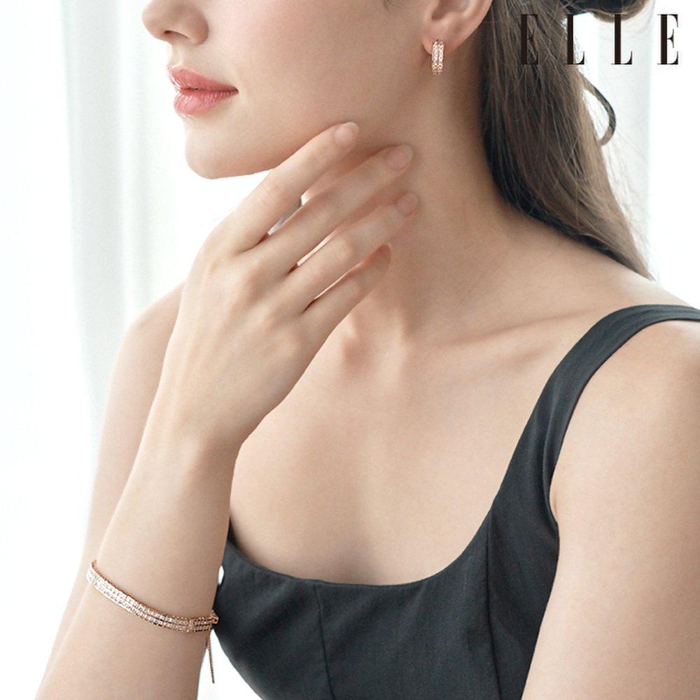 Double Cubic Tennis Bracelet Elbrbb093