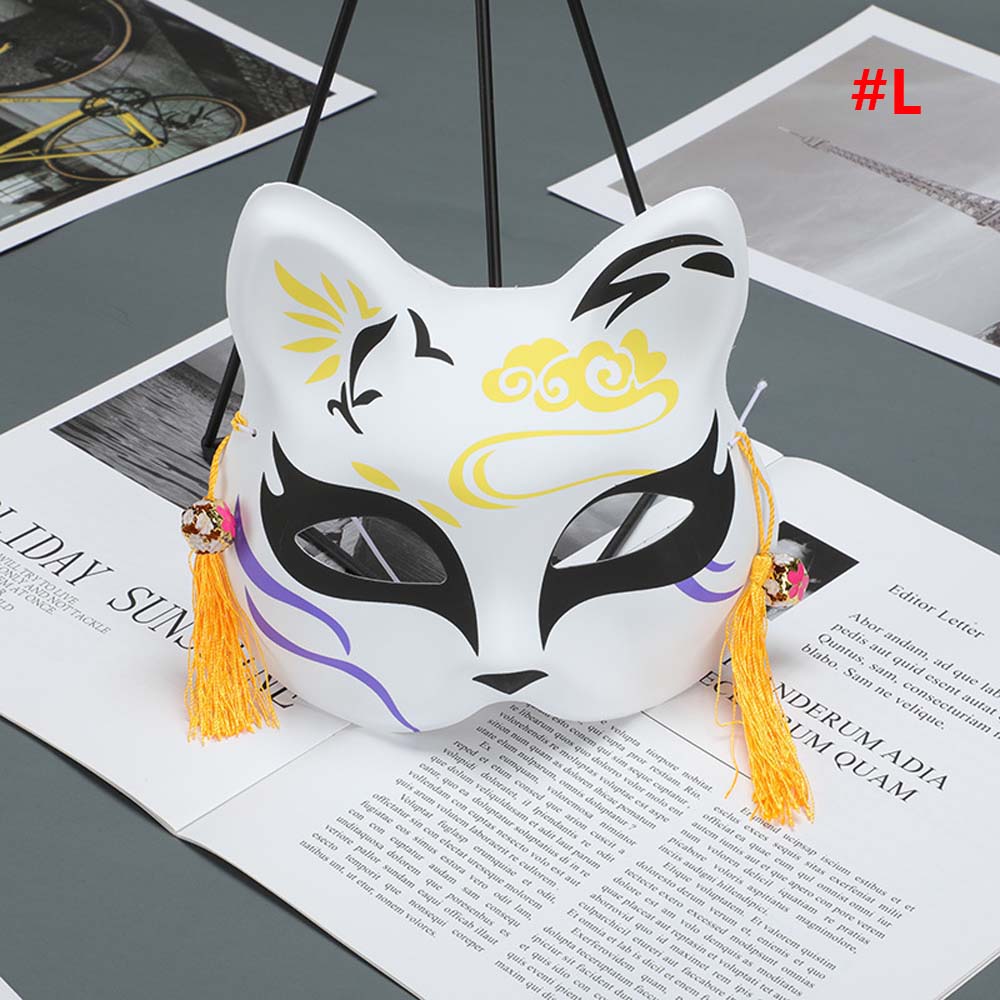 Plastic Japanese Anime Headwear Cat Mask Cosplay Mask Party Props Demon Slayer Party Mask Props