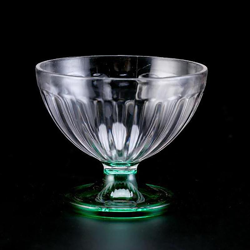 250 ml salátová mísa pro dezertní mlýnek Skleněný pohár s protřepávacím sklem Embosovaný pohár na zmrzlinu