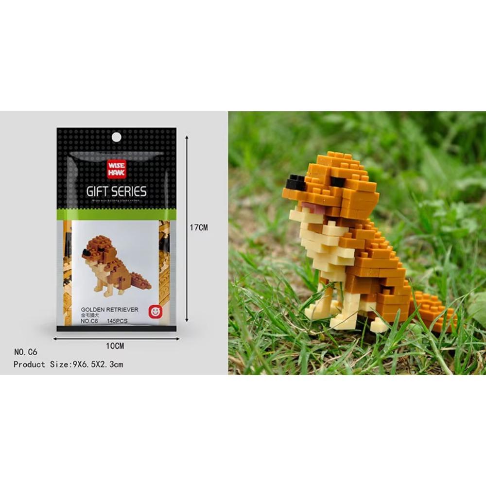 Kids Toy Mini Building Blocks Micro Bricks Eagle Moose Dog Cat Bird Animals 3D Model Bag Gifts Educational Toys For Children