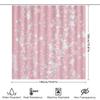White Splatter Print Pink Shower Curtain For Bathroom Decoration Modern Style Waterproof Bath Liner With Metal Rings (One Size)