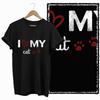COOLMIND CAT Print  BLACK Short Seleve 100% Cotton Exclusive Graphic Women T Shirt Big Size O-neck Cotton Cat Lover Women Tshirt