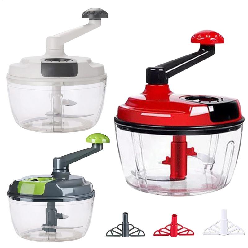 Garlic Chopper Vegetable Cutter Multifunctional Food Processor Manual Meat Grinder Onion Chili Cutter Hand Powered Crank Chopper