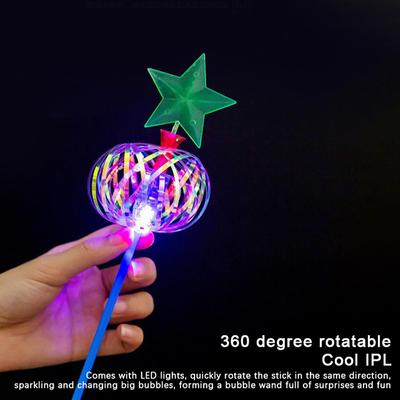 Halloween Regenbogen Zauberstab LED Blase Buntes leuchtendes Spielzeug Blinkender Zauberstab Stick Spielzeug Kinderspielzeug Jahr Weihnachtsfeier Gefälligkeiten