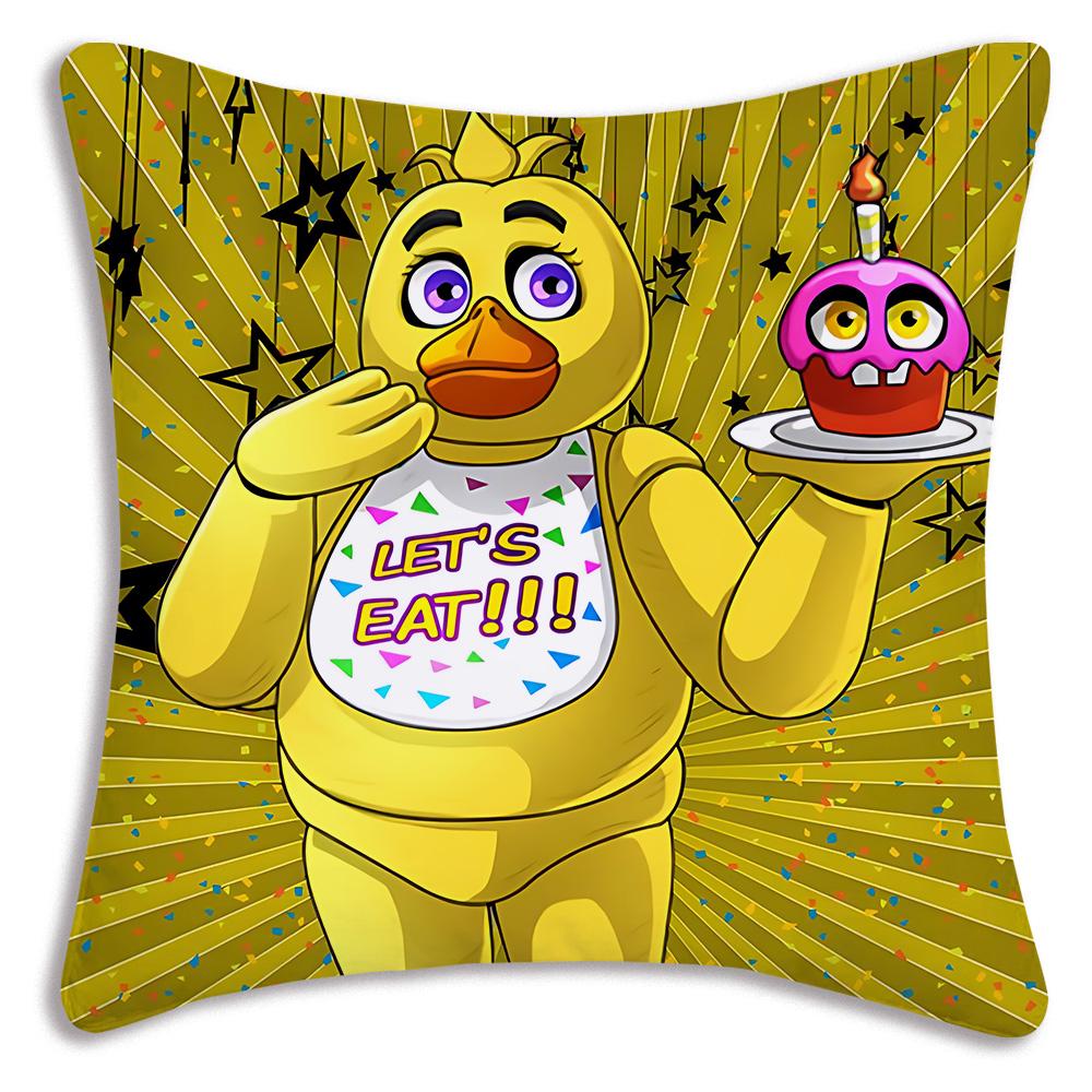 Anime F-Fnafs Boy Pillow Covers Cartoon Sofa Decorative Home Double-sided Printing Short Plush Cute Cushion Cover