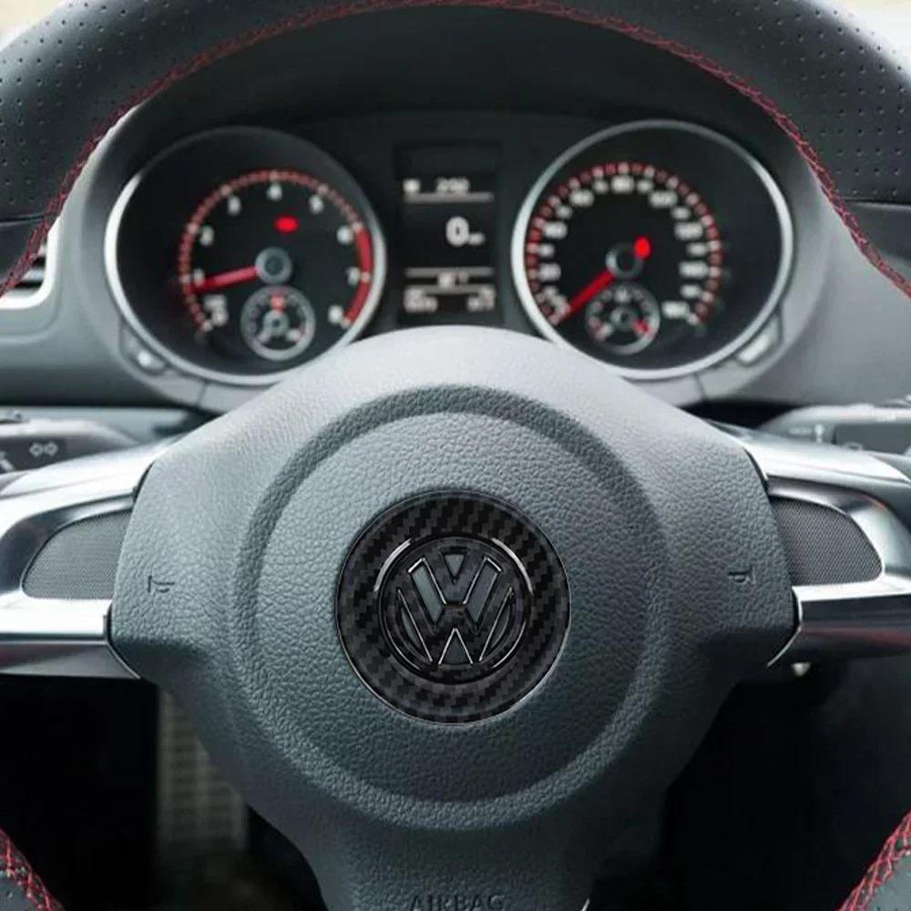 ABS Plastic Car Steering Wheel Emblem Trim Sticker For Volkswagen VW Golf Passat Bora Jetta Tiguan CC Scirocco Lavida SantanaAL3
