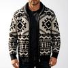 Strickjacke mit Schalkragen für Herren, lässig, mit Reißverschluss, gestrickte Pullover, Jacquardmuster, Strickjacken, warme Herbst-Pulloverjacken für Herren, Langarm