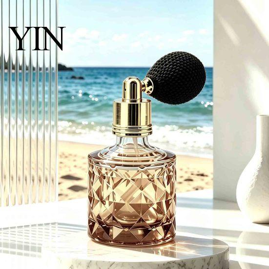 Feiner Nebel Parfümflasche 10ML Vintage Airbag Flasche, Tragbarer Nachfüllbarer Duft Glas Leerer Zerstäuber Sprühflasche für Reisen Airbag Behälter