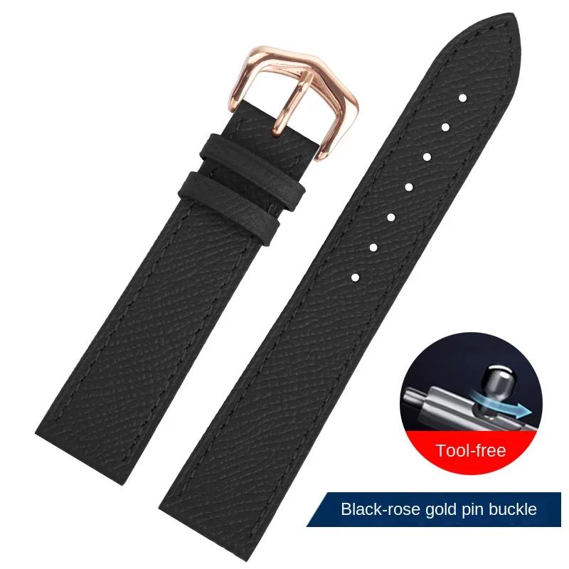 Suitable for Cartie Tank London Solo Key Dumont Watch Strap Men's Genuine Leather Women 14 16 18 20 Wrist Strap Accessories