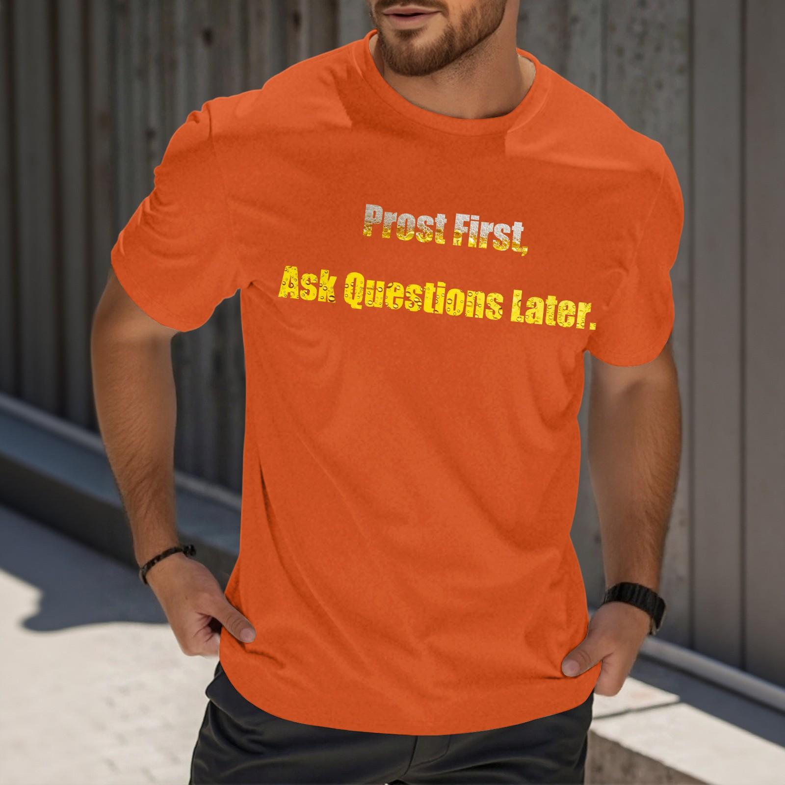 

Men s -neck Casual Printed Short-sleeved T-shirt Top XXL