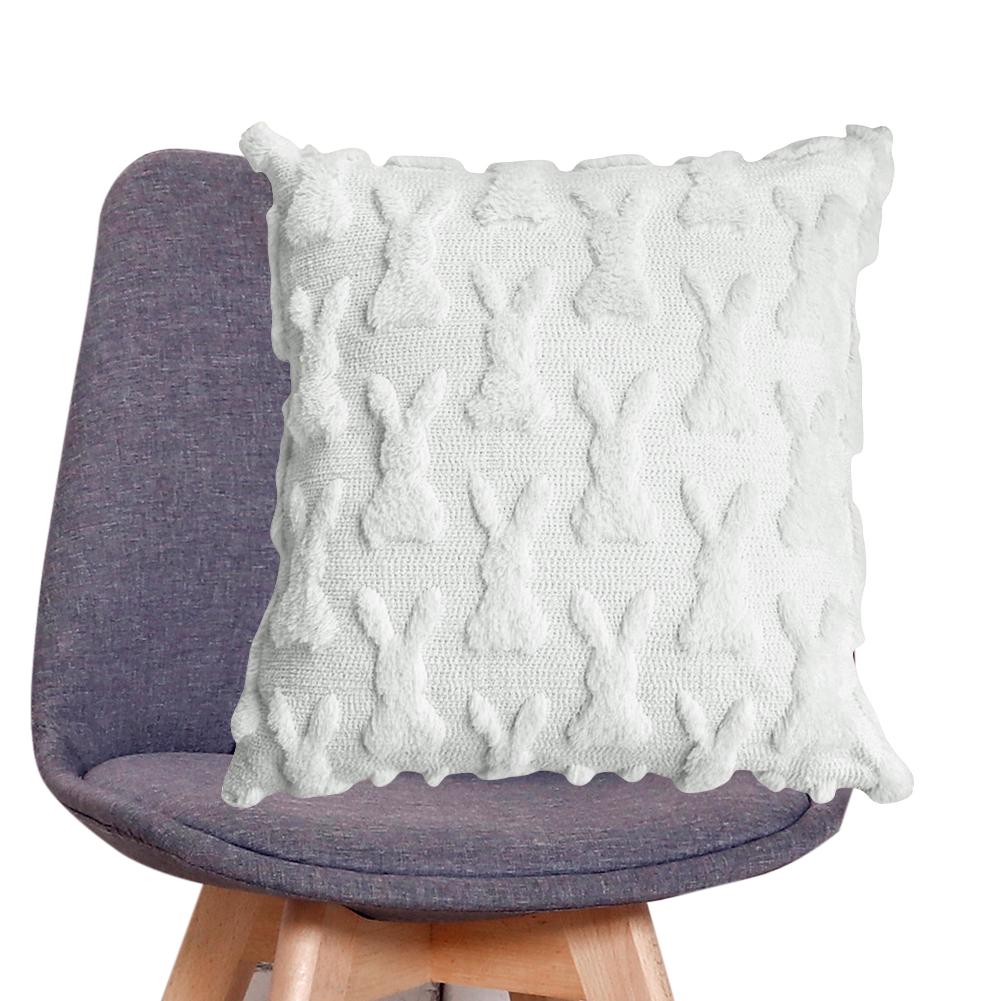 Easter Bunny Pillow Covers Decorative Throw Pillow Covers 45x45cm Soft Pillowcase for Easter Decor Couch Sofa Bedroom