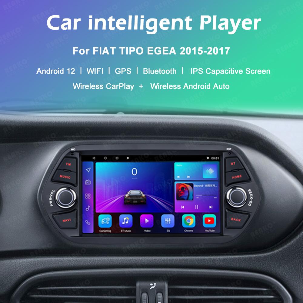 Reakosound Auto-Radio-Player Android WIFI Carplay + Android Auto GPS Navi Für Fiat Tipo Egea 2015-2017 Auto Stereo RDS KEINE DVD