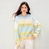 Women's Thick Knit Sweater Round Neck Long Sleeve Pullover Autumn Winter Warm Jumper