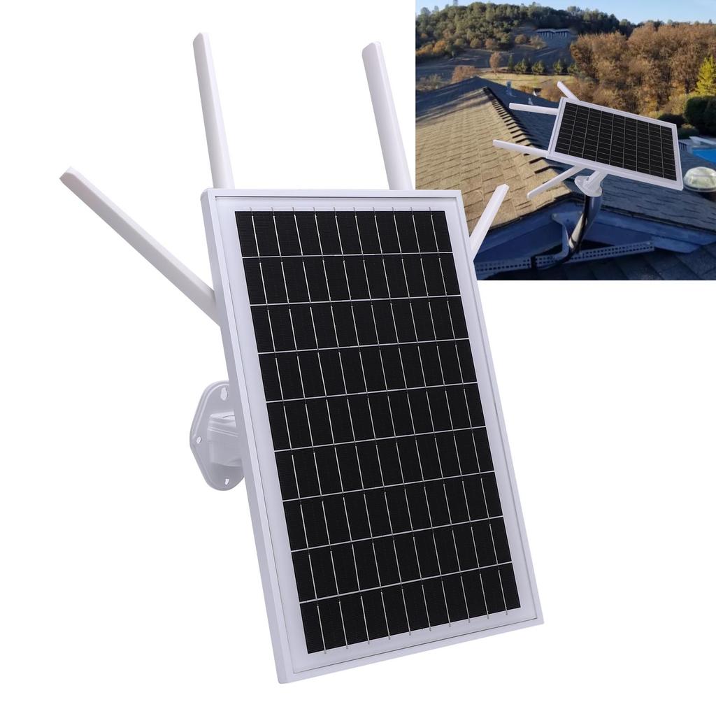 Solar Powered 4G LTE Modem Router IP66 Water Proof Wireless Outdoor WiFi Router with 15W Solar Panel for RV Security Camera