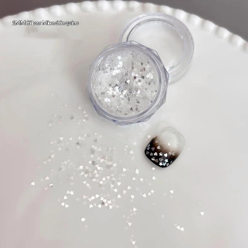 1 Box Shiny Mini 1Mm Five-Pointed Star Nail Accessories Handmade Wearable Nail Materials Decoration