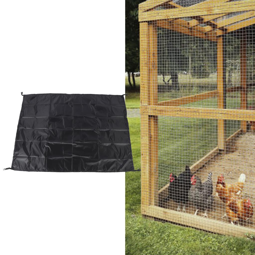 Chicken Coop Tarp Silver Coated Oxford Fabric Multifunctional Dust Proof Chicken Coop Shade Cloth Cover