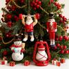 Cartoon Plastic Ornaments Santa Tree Designs Colorful Christmas Decorations with Unique Poses Festive Hanging Decor for Tree & Home Display