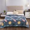 Vintage Floral Plant Pattern Throw Blanket Luxury Bed Blankets Cozy Plush Warm Home Decor Sofa Couch Chair Flannel Blanket