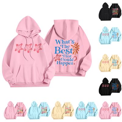 Women's Fashion Women's Lightweight Long Sleeve Pullover With Pockets Preppy Graphic Hoodie