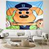 Sheriff Labrador Print Tapestry, Backdrop, Easy Setup, Ideal for Bedroom, Office & Living Room, with Aesthetic Wall Hanging Decor.