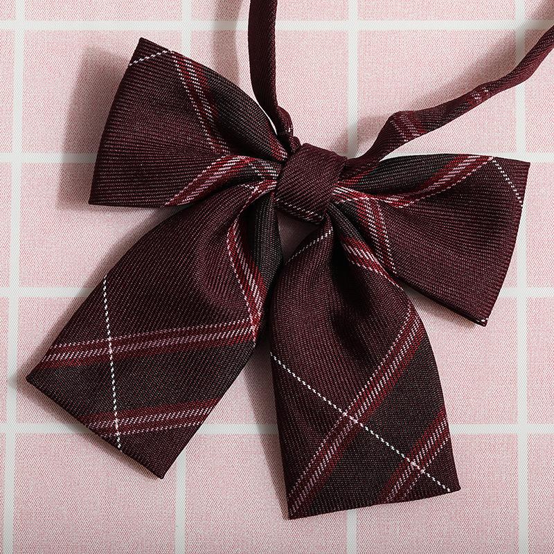 Jk Japanese Plaid Korean Version Of Collar Flower Graduate Female Collar Flower College Wind Streamer Jk Bow Shirt Accessories Sailor Suit