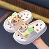 Kids Summer Bathroom Slippers Non Slip Quick Dry Hollow Out Indoor Home Bath Sandals For Boys Girls Toddler