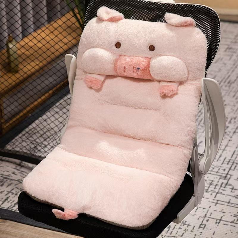 77x40cm One-piece Plush Cushion for Chair Office Seat Back Cushion Butt Mat Stuffed Waist Support Back Pad Home Decor