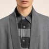 CROQUIS Men's Boat Neck Cardigan Sweatshirt