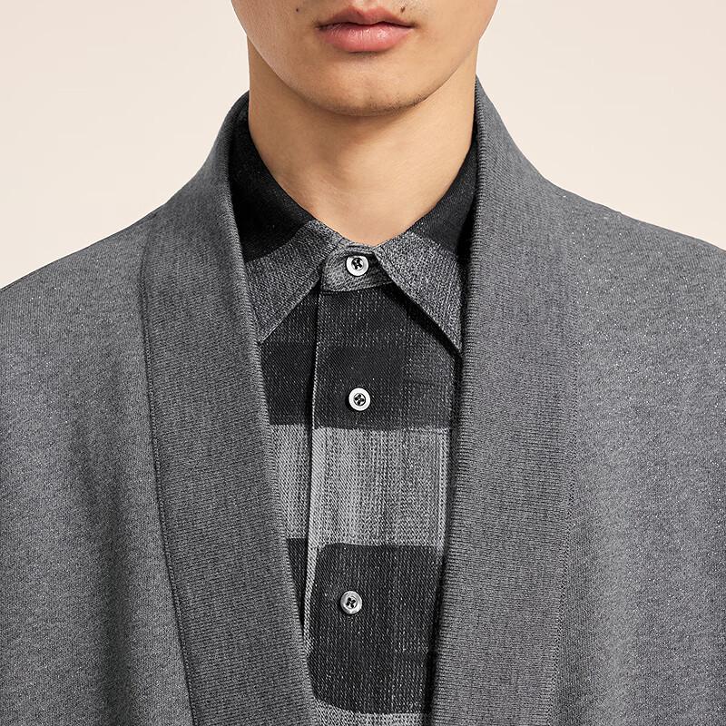 CROQUIS Men's Boat Neck Cardigan Sweatshirt