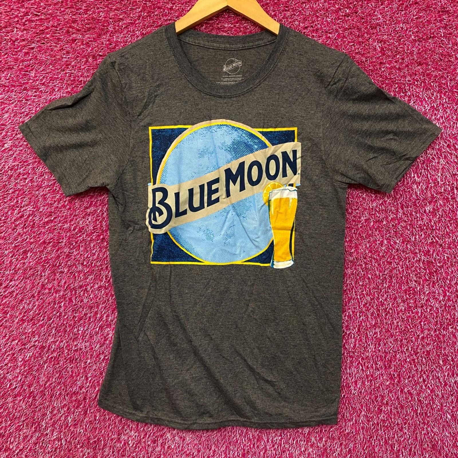 Luv Blue Moon Beer Distressed Logo T-Shirt Small XXL
