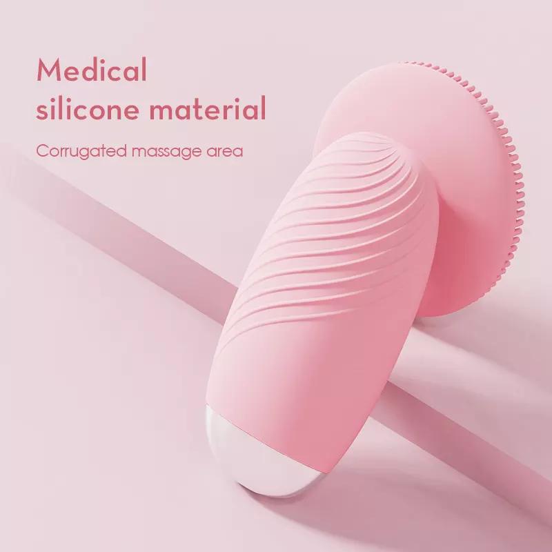 Deep Cleaning Exfoliating Vibrating Silicone Facial Skin Cleansing Brush for Makeup Remover