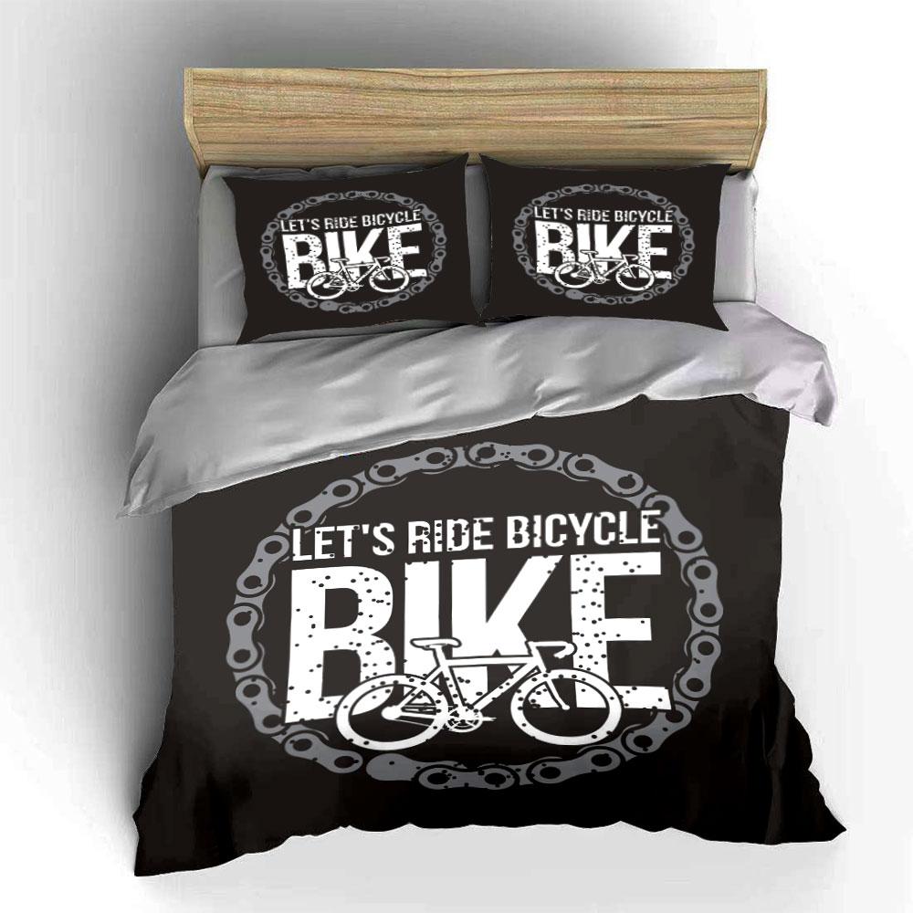 Bicycle chain and text. Bedding sets Duvet cover sets Duvet covers Pillowcases(1*Duvet Cover 2*Pillowcases without duvet insert)