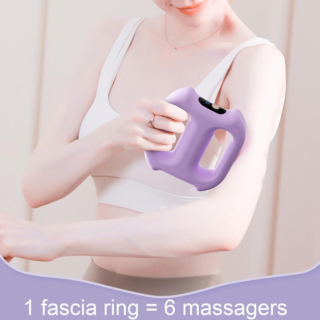 Electric Fascia Ring Massager Full Body Slimming Deep Tissue Vibration Massage with Belt Adjustable Customized Therapy