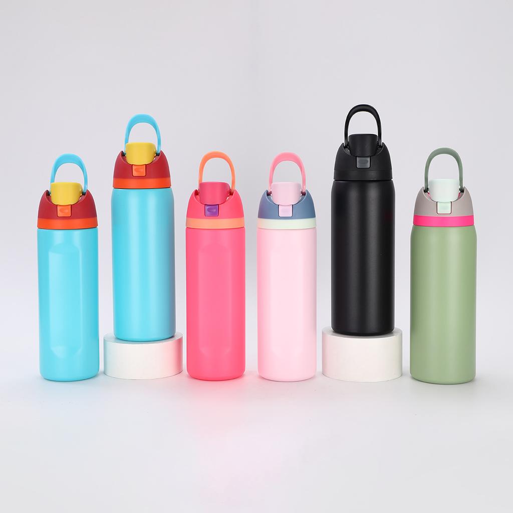 Obstbecher mit Griff 304 Edelstahl Thermobecher Herren- und Damen-Outdoor-Tragbarer Sport-Wasserbecher