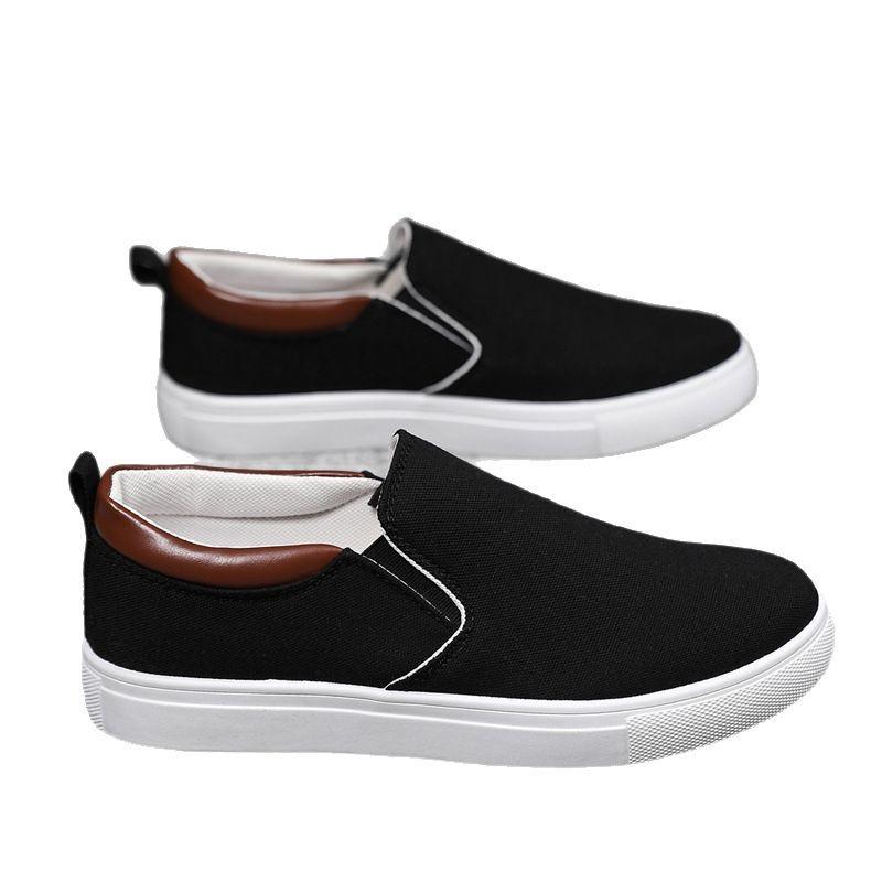 Zapatos de lona zapatos planos zapatos perezosos zapatos de tabla transpirables casuales zapatos de un solo uso talla grande