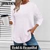 JPNTKY Women's Fashion Casual  Long Sleeve O-Neck Blouses & Shirts