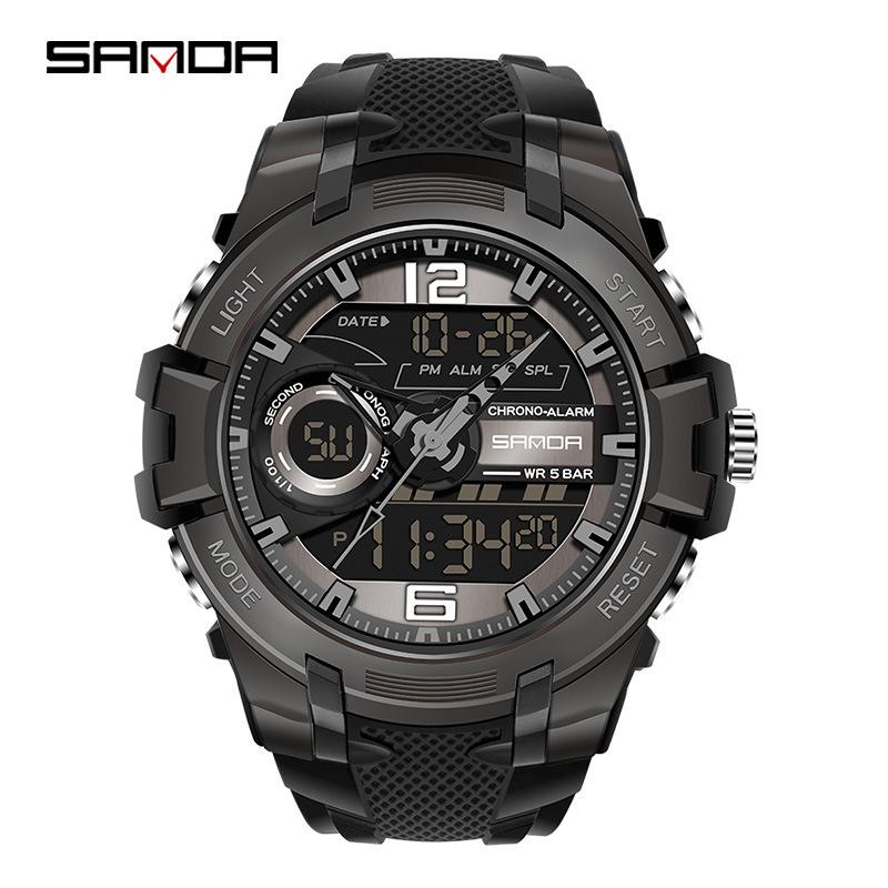 Sanda Watch Men S Electronic Watch 6015 Youth Simple Waterproof Luminous Sports Men S Tide