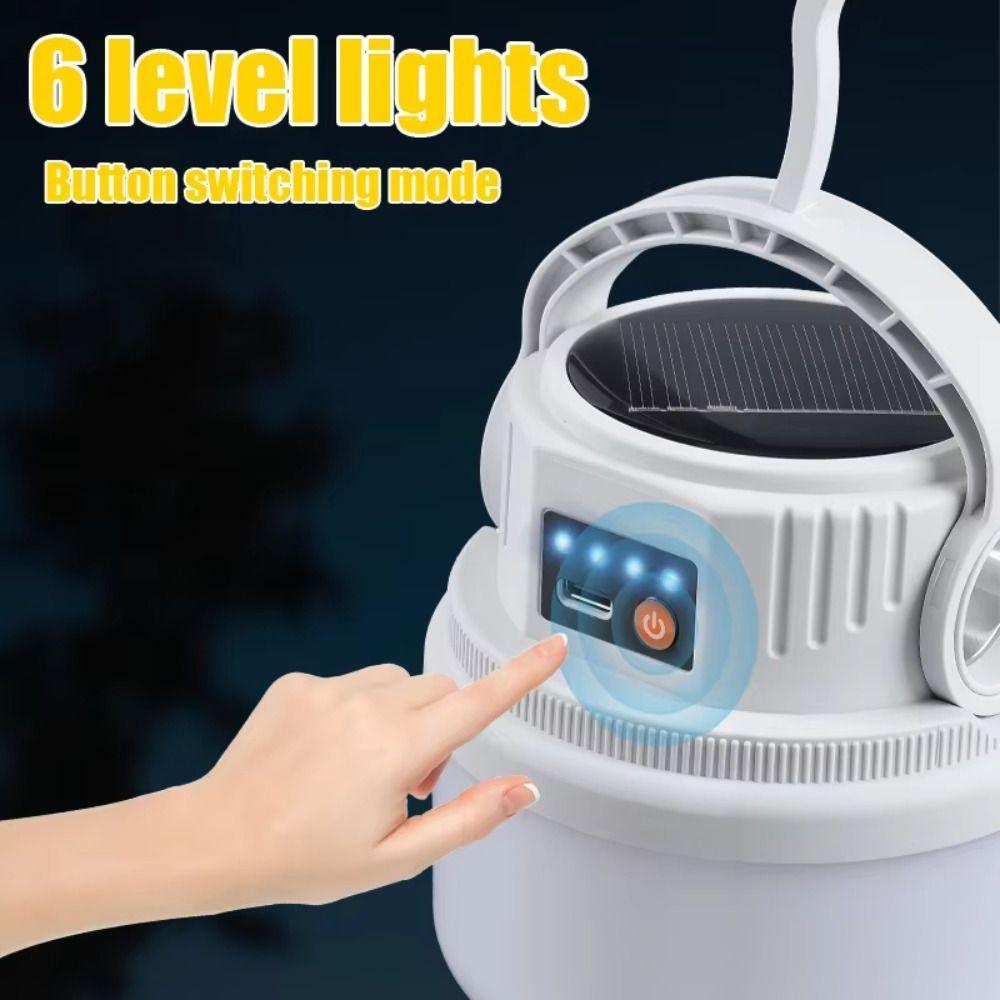 Waterproof LED Solar Camping Light LED Light Rechargeable Light Solar Camping Lights Emergency Use