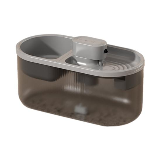 

4.5L Автоматический фонтанчик для воды и кормушка для кошек 2-в-1 Дозатор корма для кошек в помещении Автоматическая кормушка и поилка для собак и кошек серый