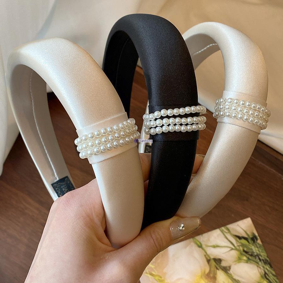 Korean Dongdaemun Style Luxury High Crown Headband for Washing Face