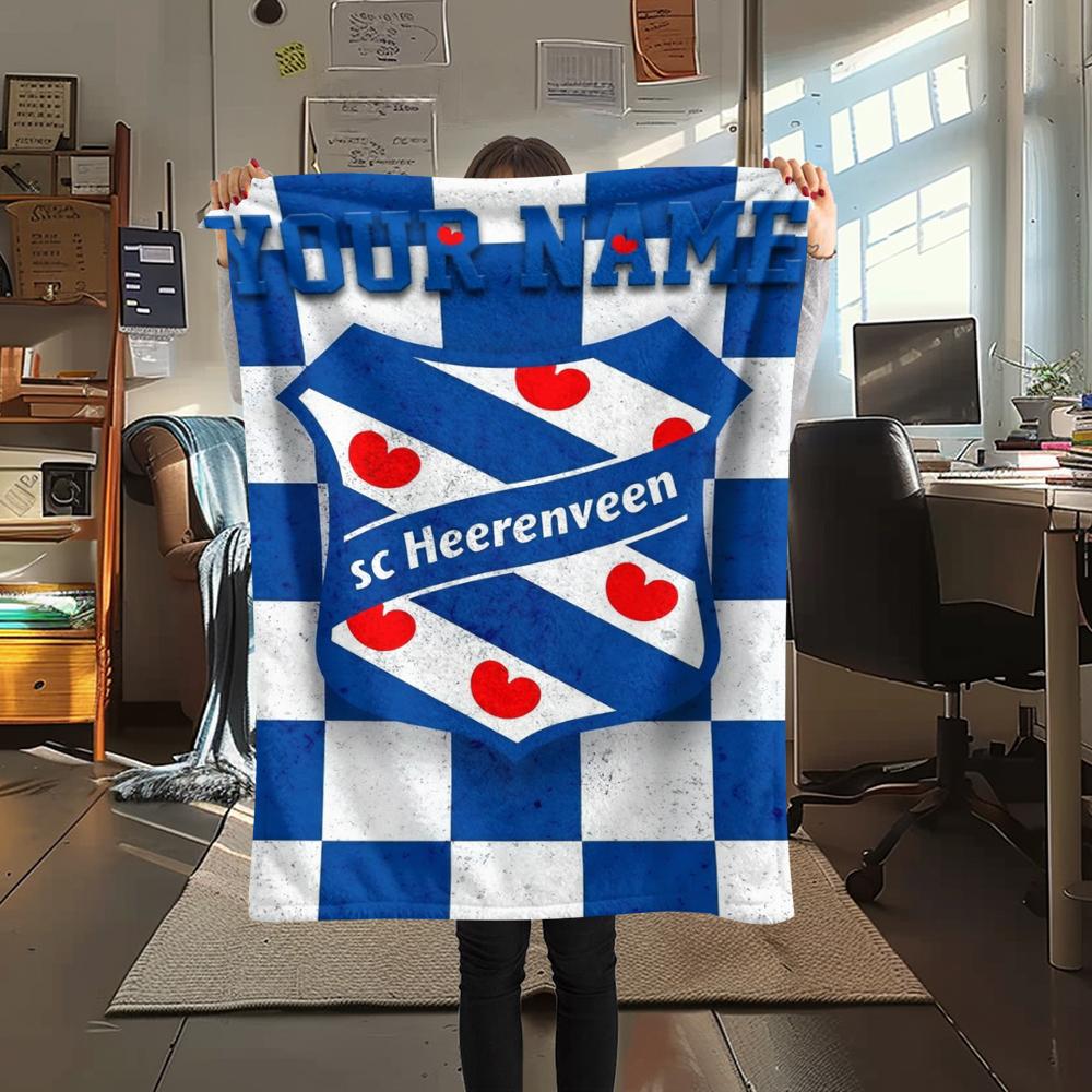 1 Stück Individueller Name SC Heerenveen Gemustert Flanell Decke Geeignet für Alle Jahreszeiten für Heimdekoration Wärme und Komfort Geschenke Urlaubsgeschenk_xia