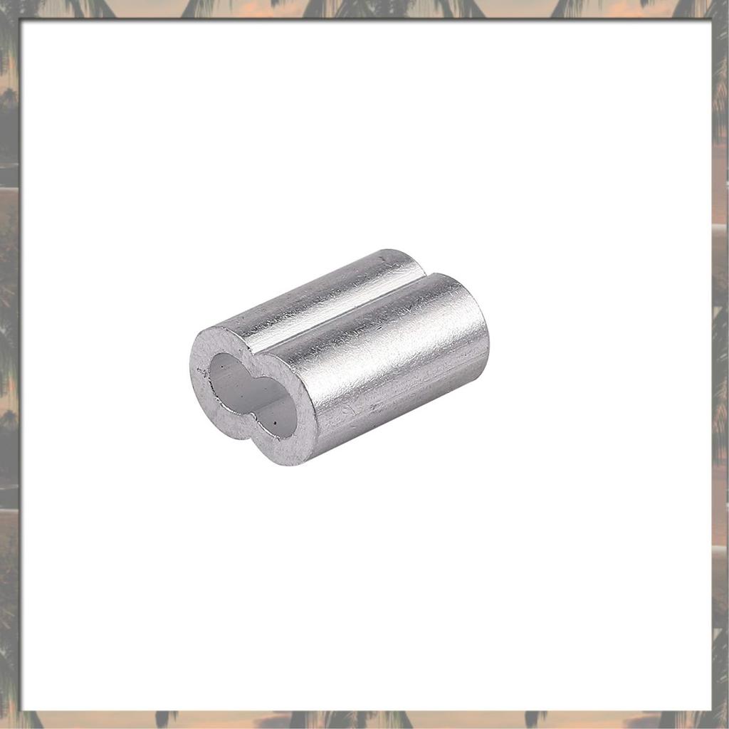 A70U New Cable Ferrule 100Pcs 1/8Inch Crimping Loop Sleeve Crimps 50Pcs M3 Stainless Steel Thimble Rigging For Wire Rope Cable